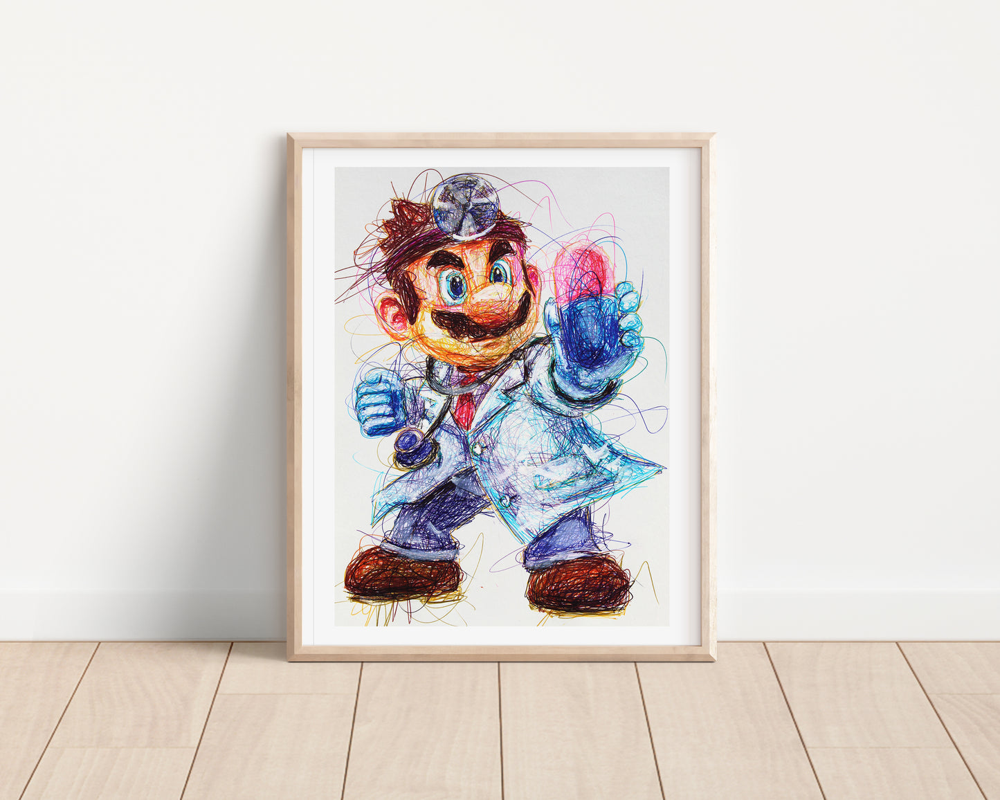 Dr. Mario Ballpoint Pen Print