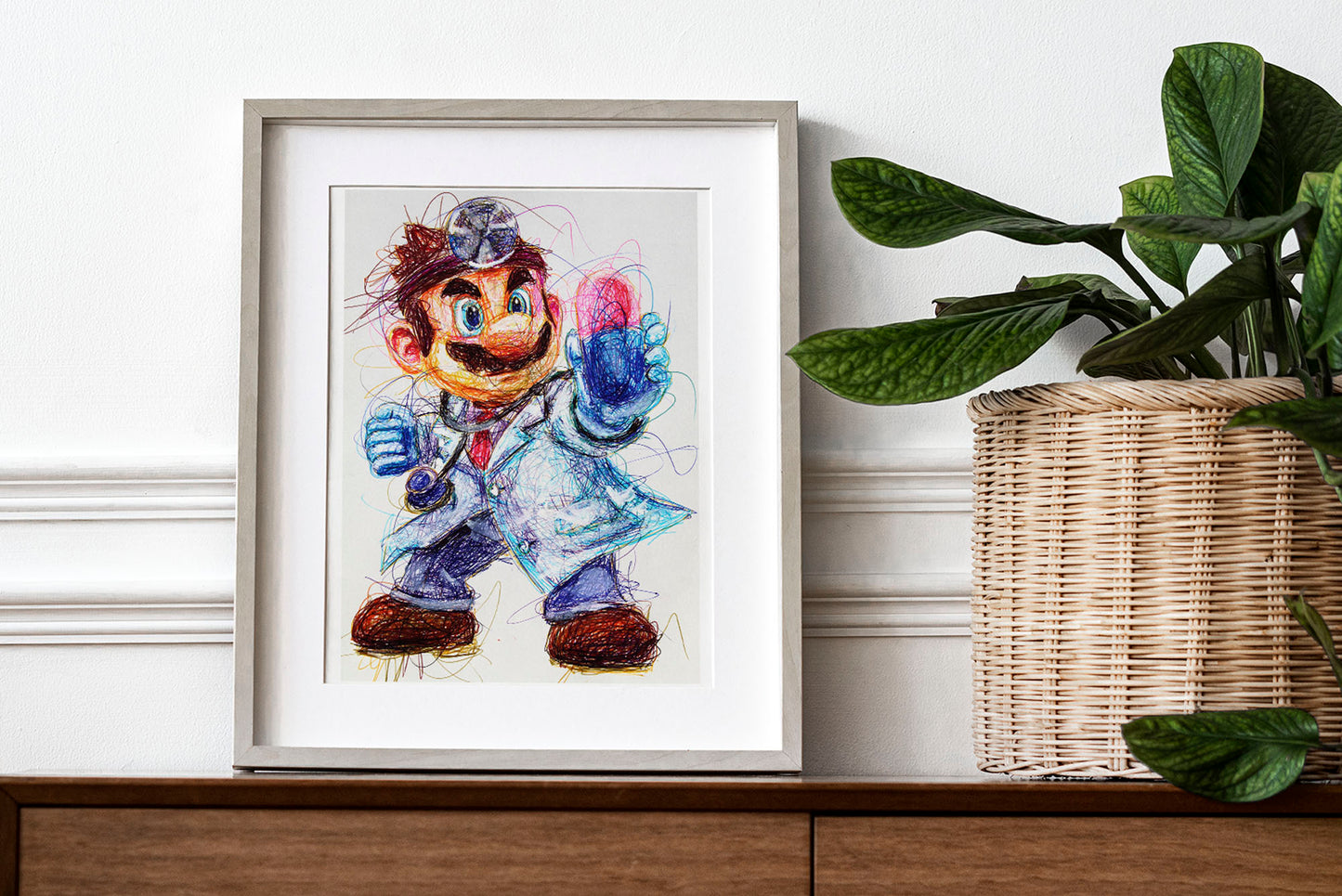 Dr. Mario Ballpoint Pen Print