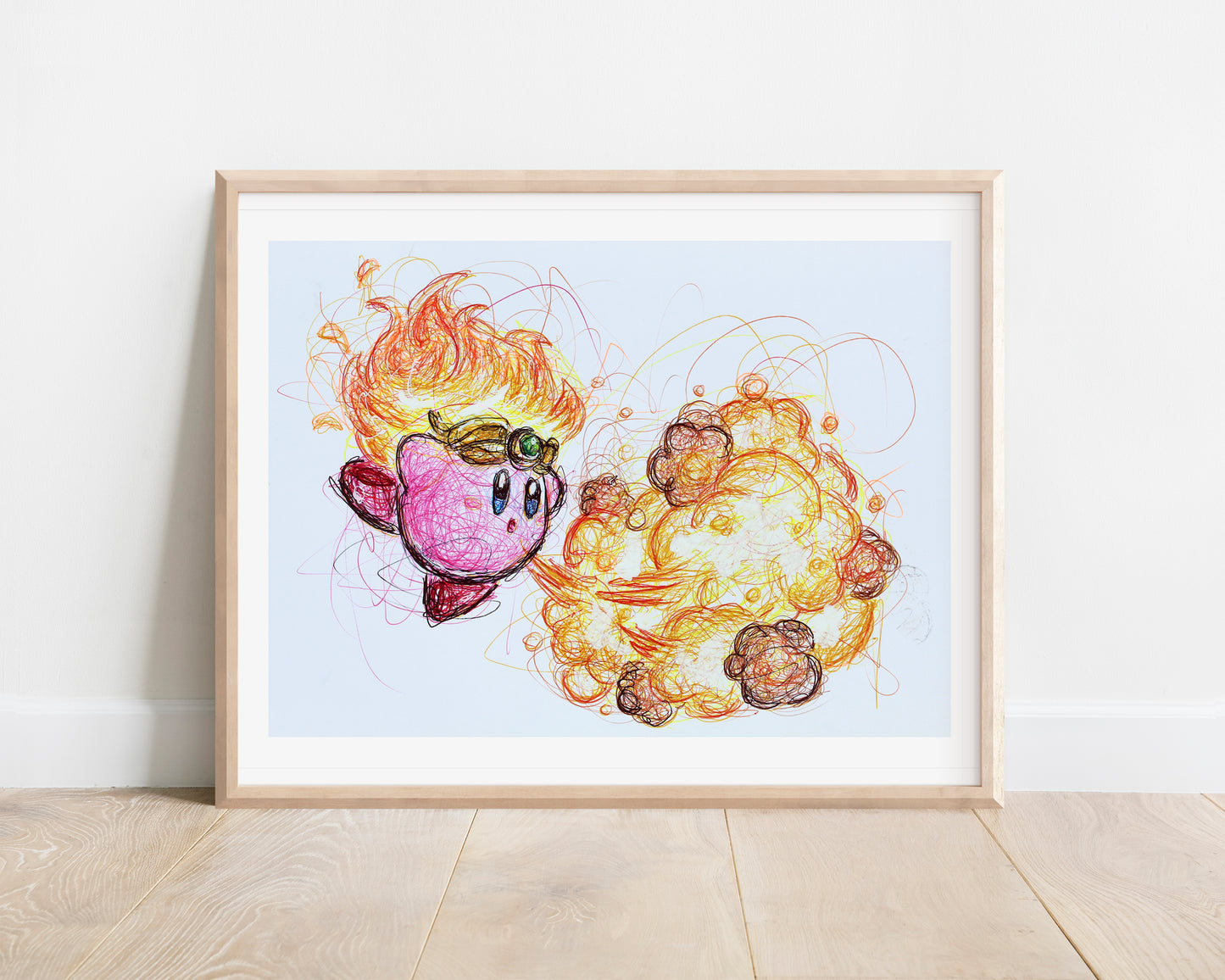 Fire Kirby Ballpoint Pen Print