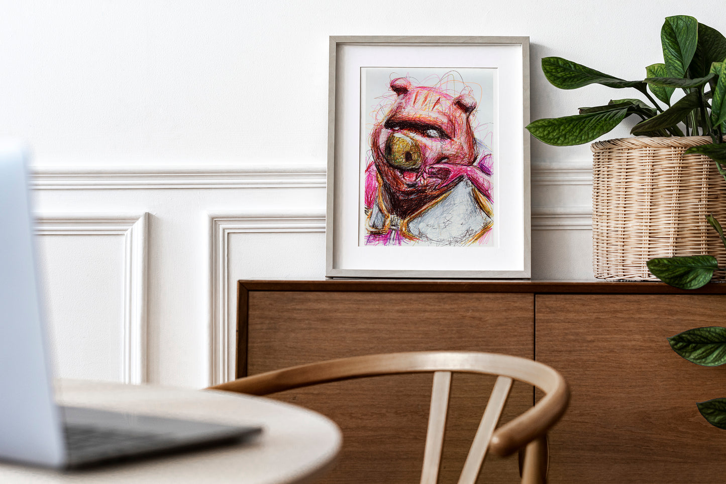 Pigman Dengar Ballpoint Pen Print