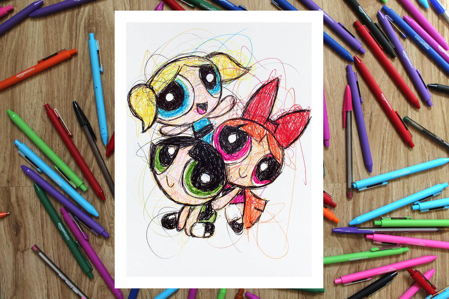 Powerpuff Girls Ballpoint Pen Print