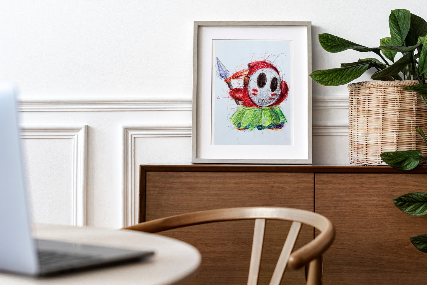 Shy Guy Tiki Ballpoint Pen Print