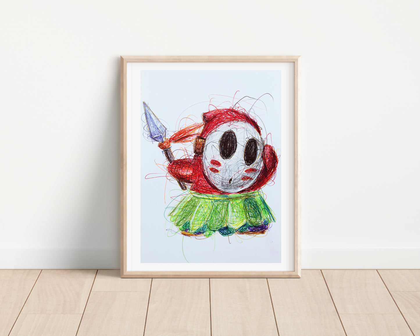 Shy Guy Tiki Ballpoint Pen Print