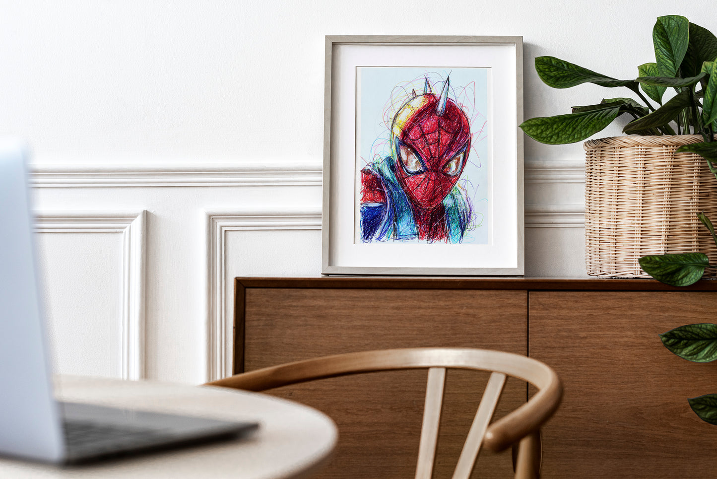 Spider-Punk Ballpoint Pen Print