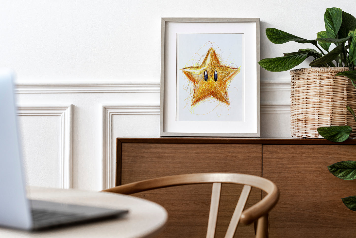 Star Power Up Ballpoint Pen Print
