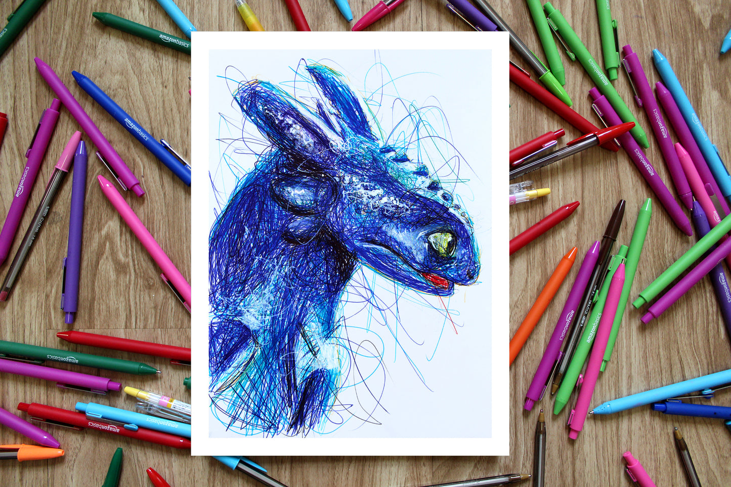 Toothless Ballpoint Pen Art Print