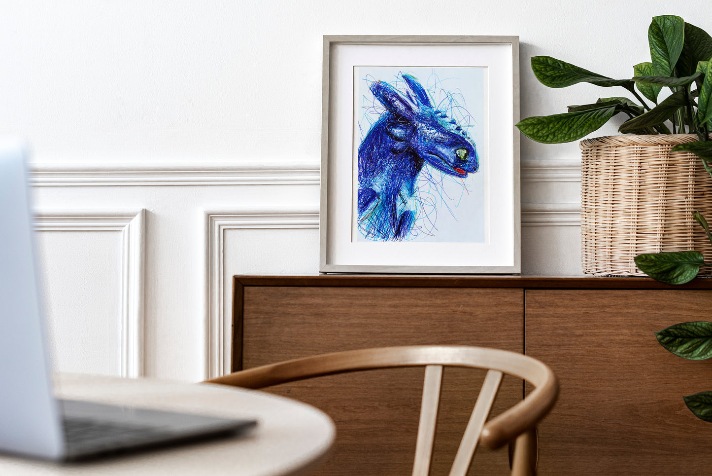 Toothless Ballpoint Pen Art Print