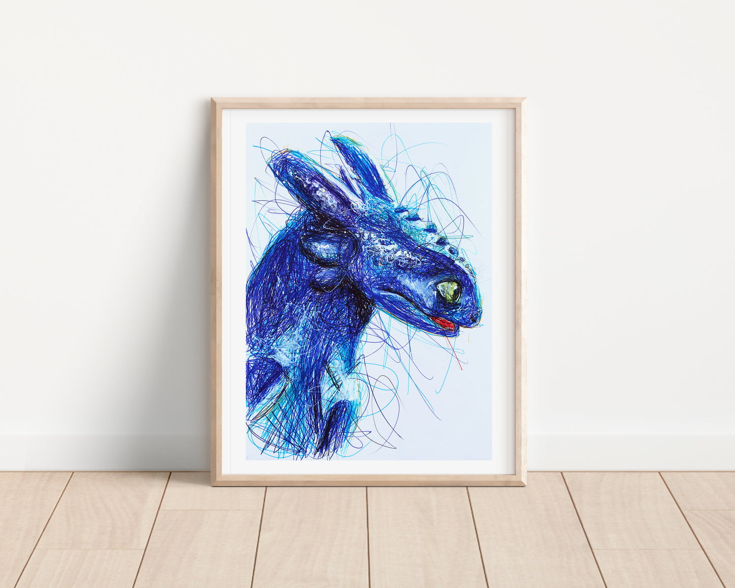 Toothless Ballpoint Pen Art Print