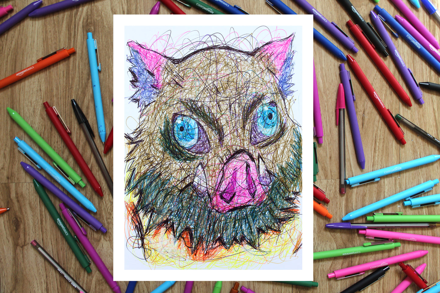 Inosuke Hashibira Ballpoint Pen Print