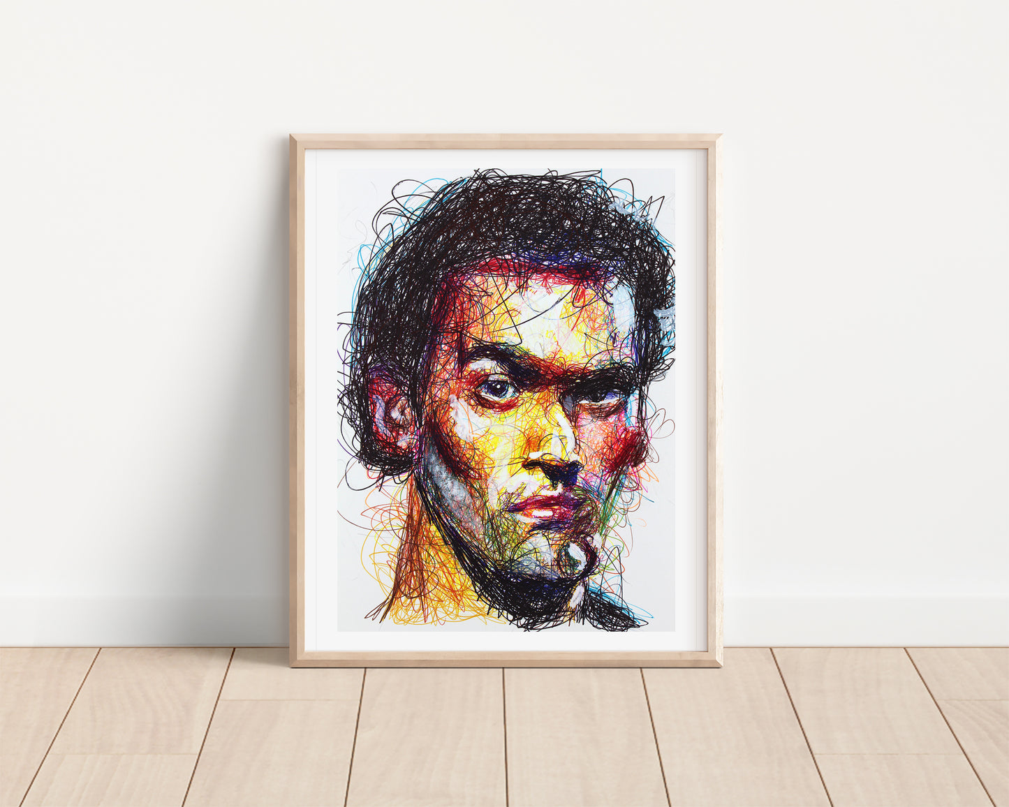 Ash Evil Dead Ballpoint Pen Scribble Art Print