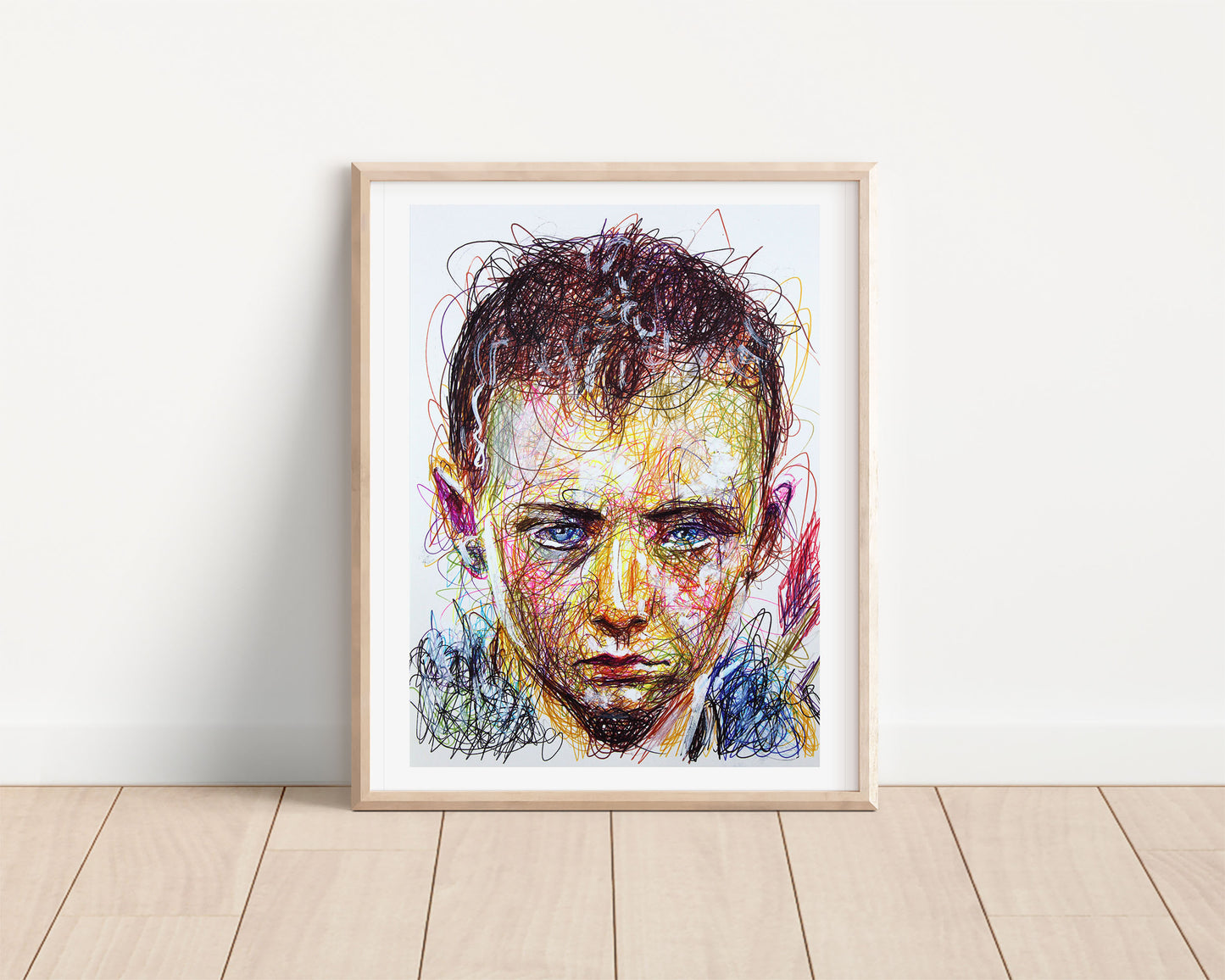 Atreus Ballpoint Pen Scribble Art Print