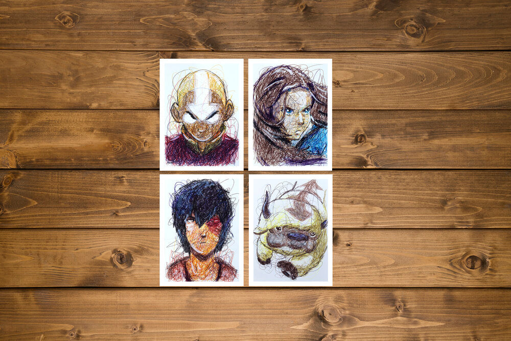 Teen Titans Ballpoint Pen Art Print Set – Cody James by Cody