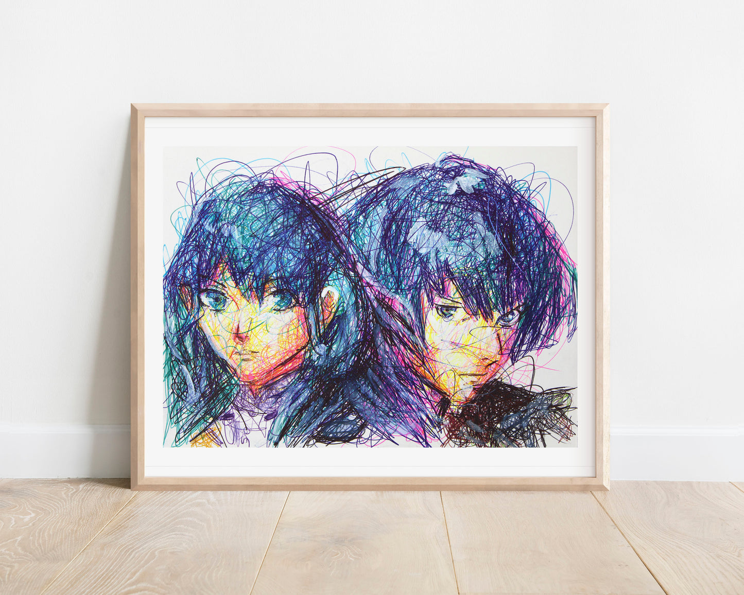 Byleth Ballpoint Pen Scribble Art Print