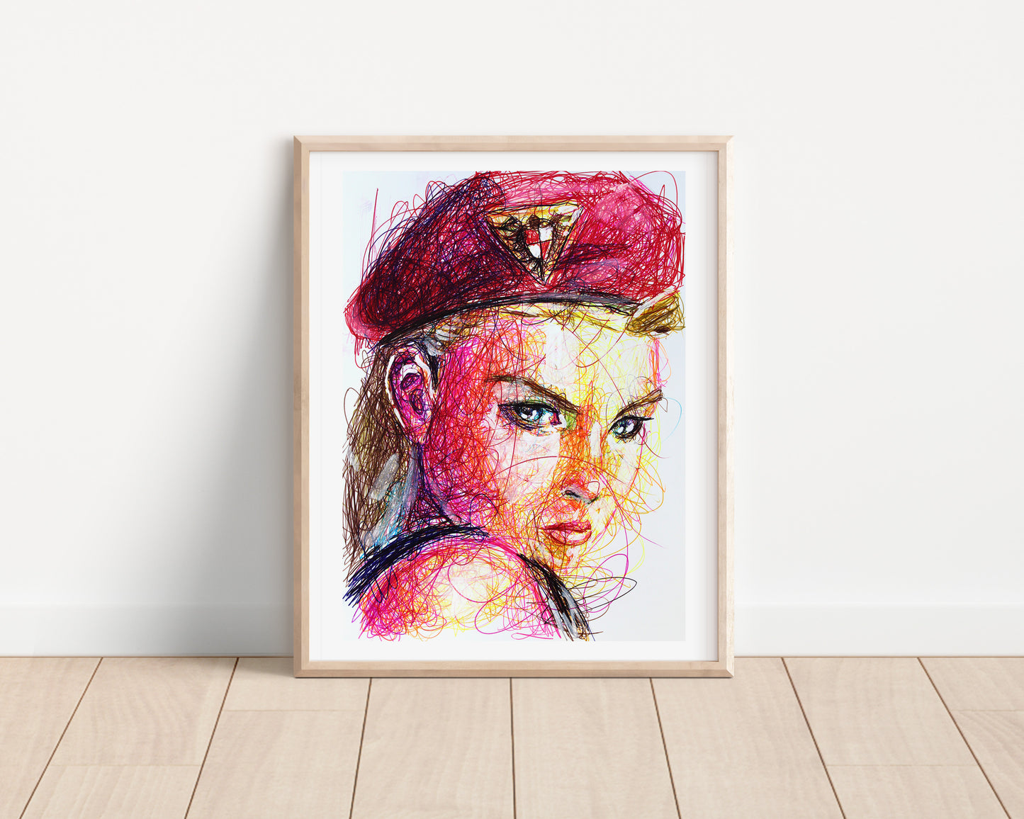 Cammy Ballpoint Pen Scribble Art Print