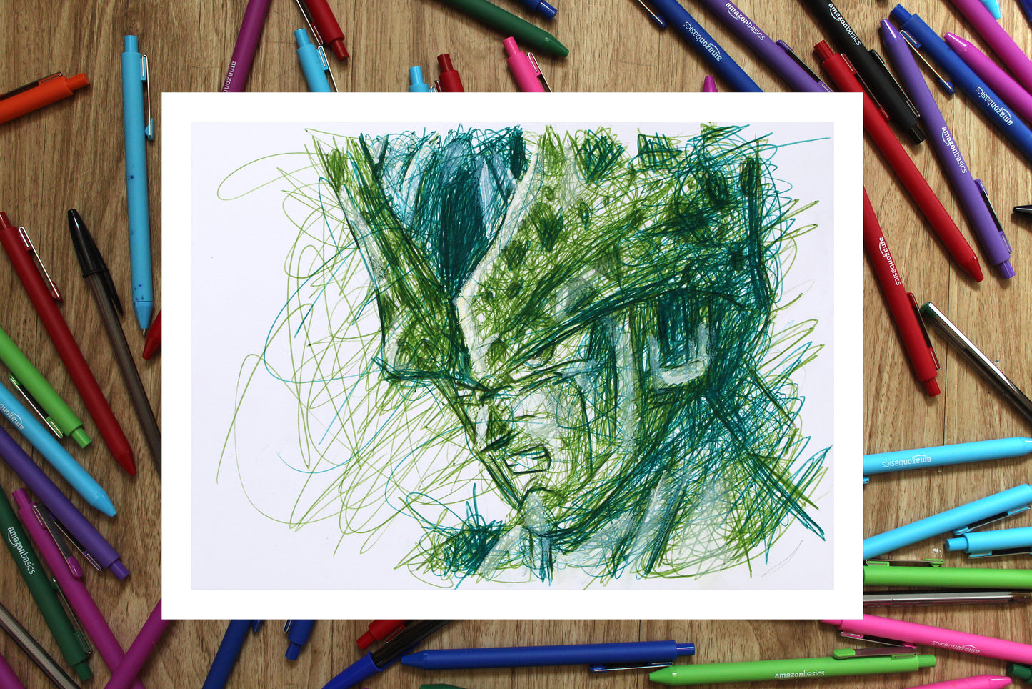 Cell Ballpoint Pen Scribble Art Print