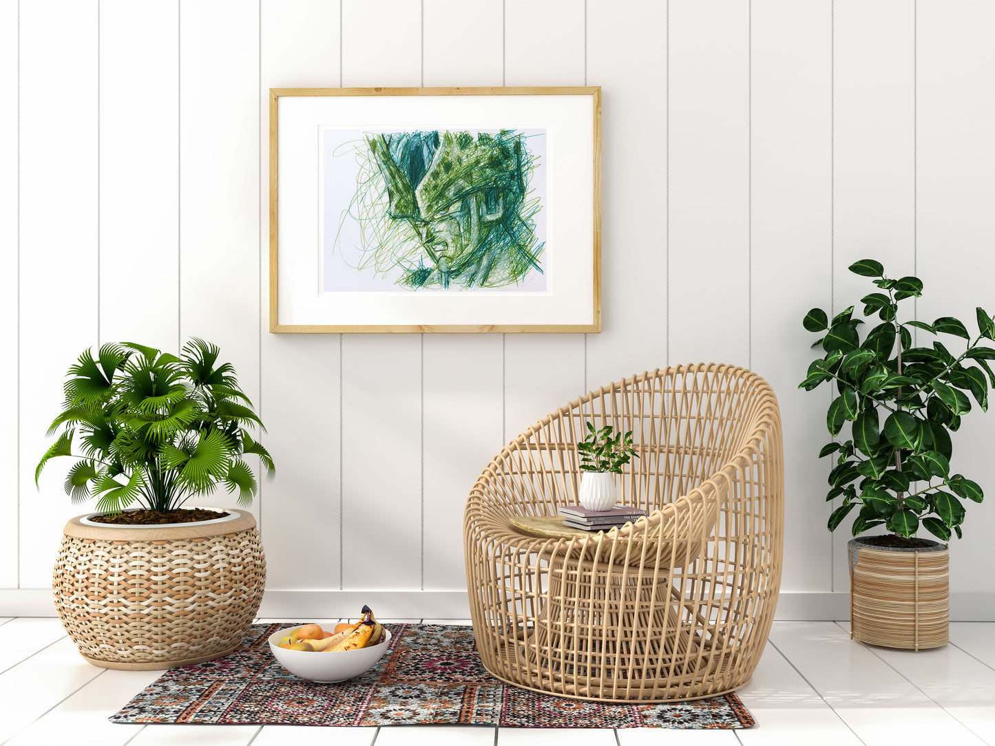 Cell Ballpoint Pen Scribble Art Print