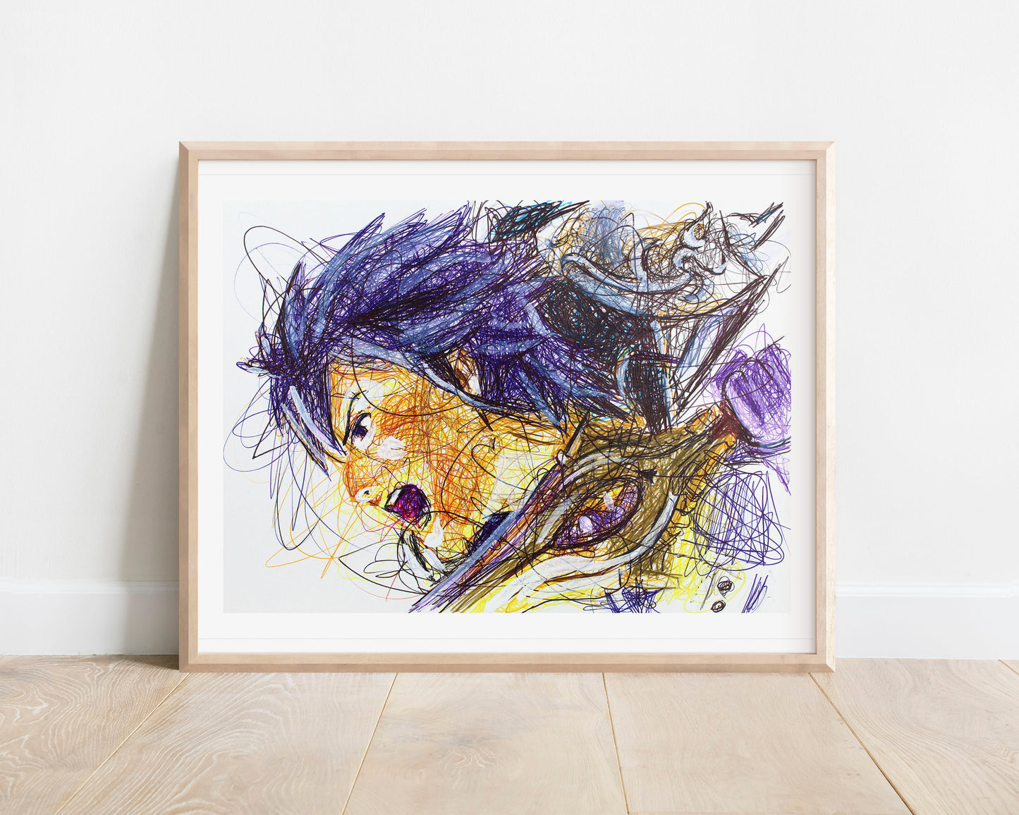 Chrom Ballpoint Pen Scribble Art Print