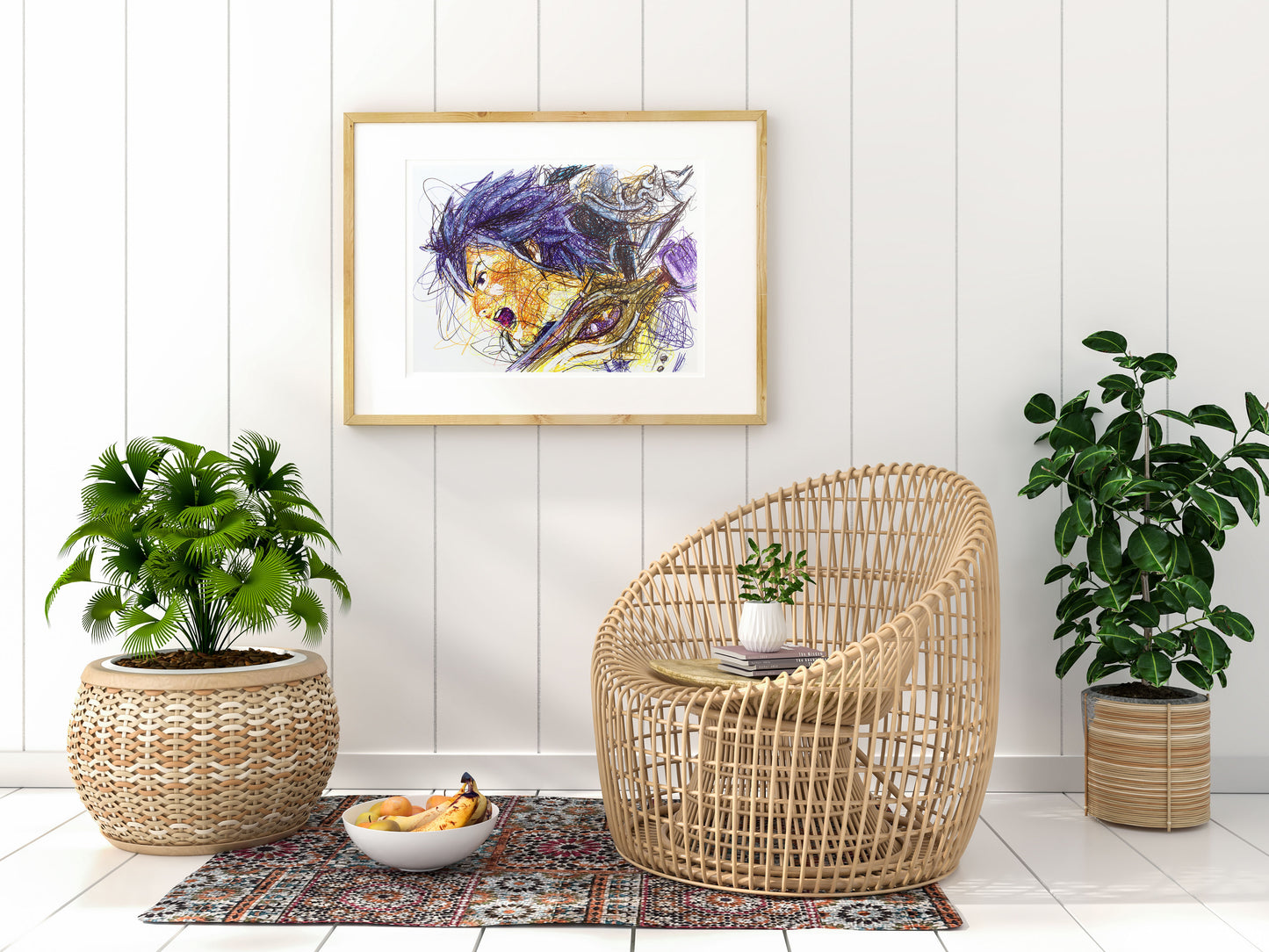 Chrom Ballpoint Pen Scribble Art Print