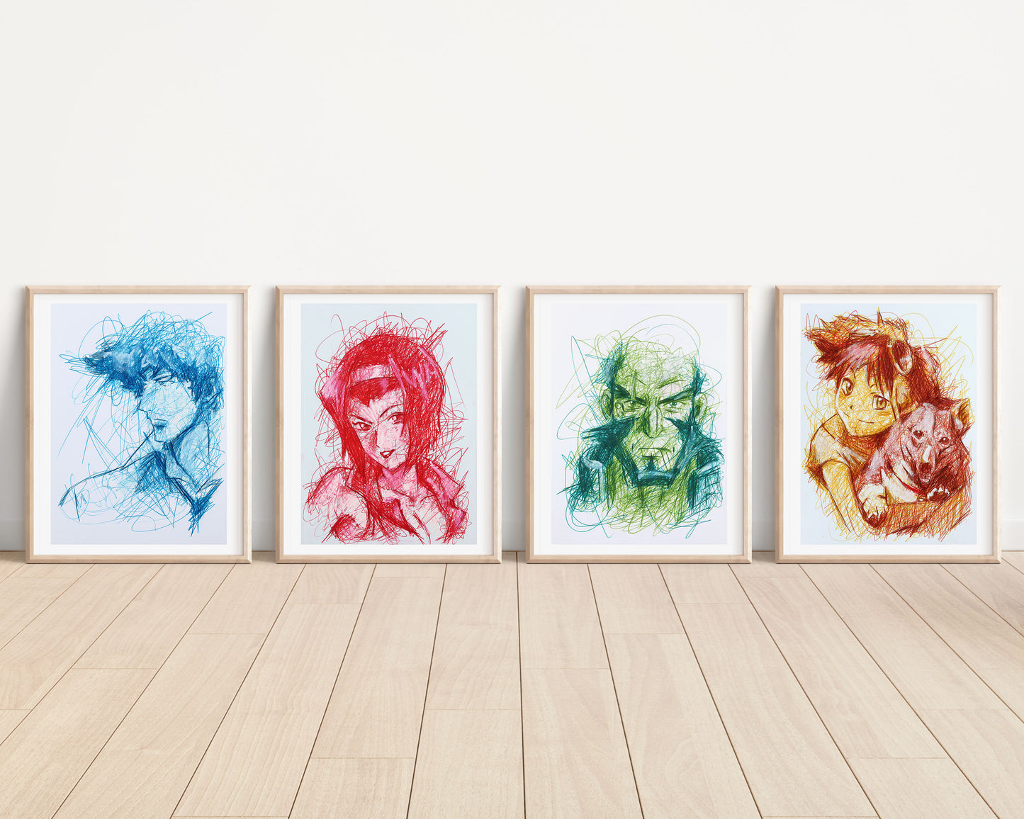 Cowboy Bebop Ballpoint Pen Art Print Set