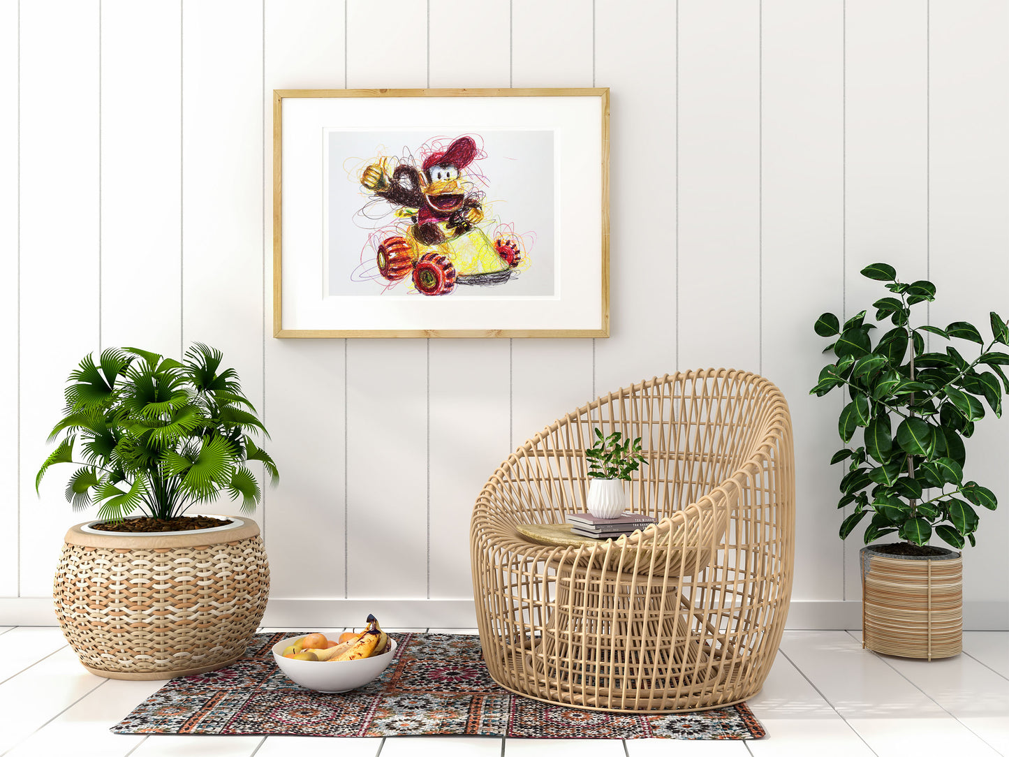 Diddy Kart Ballpoint Pen Scribble Art Print