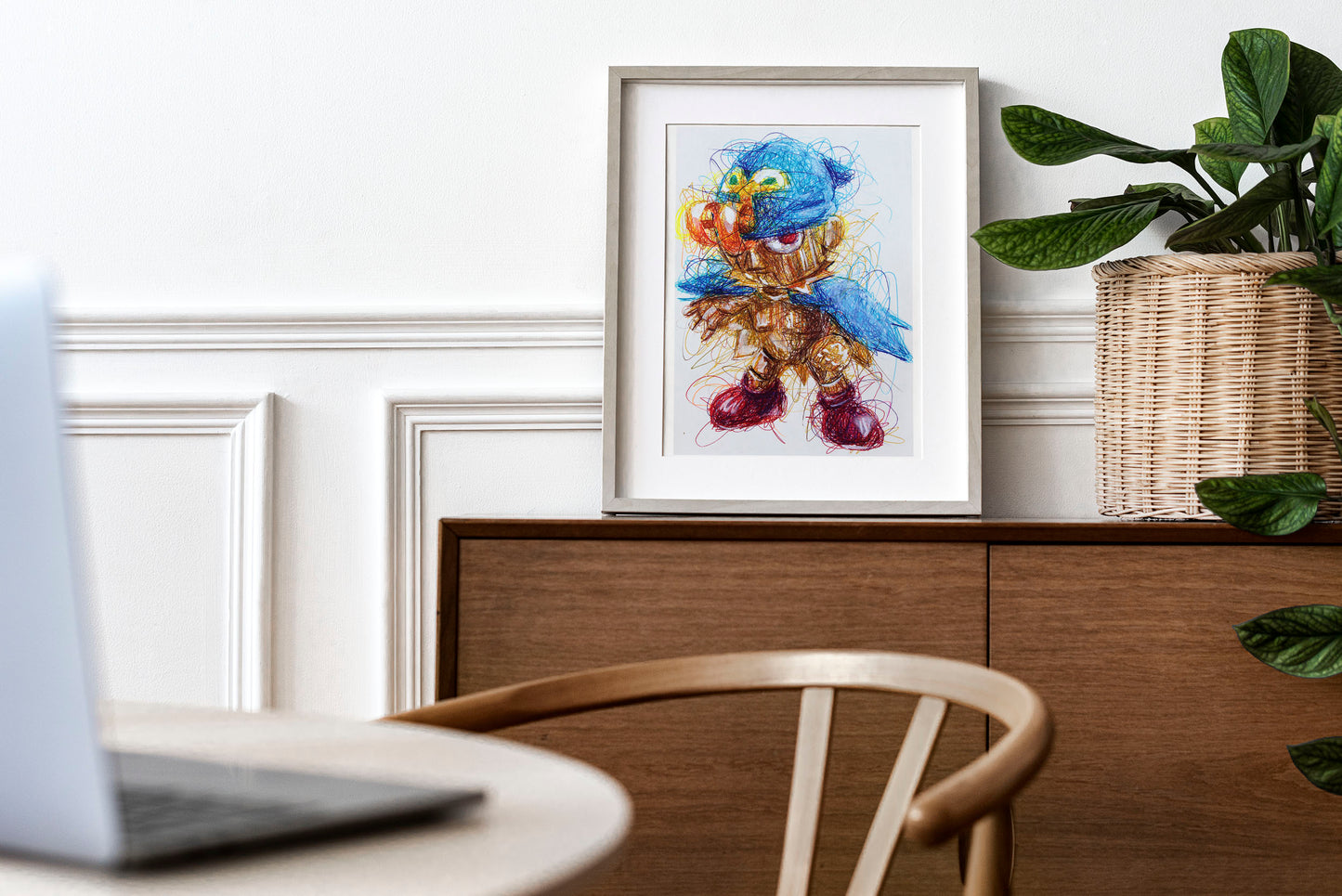 Geno Ballpoint Pen Scribble Art Print