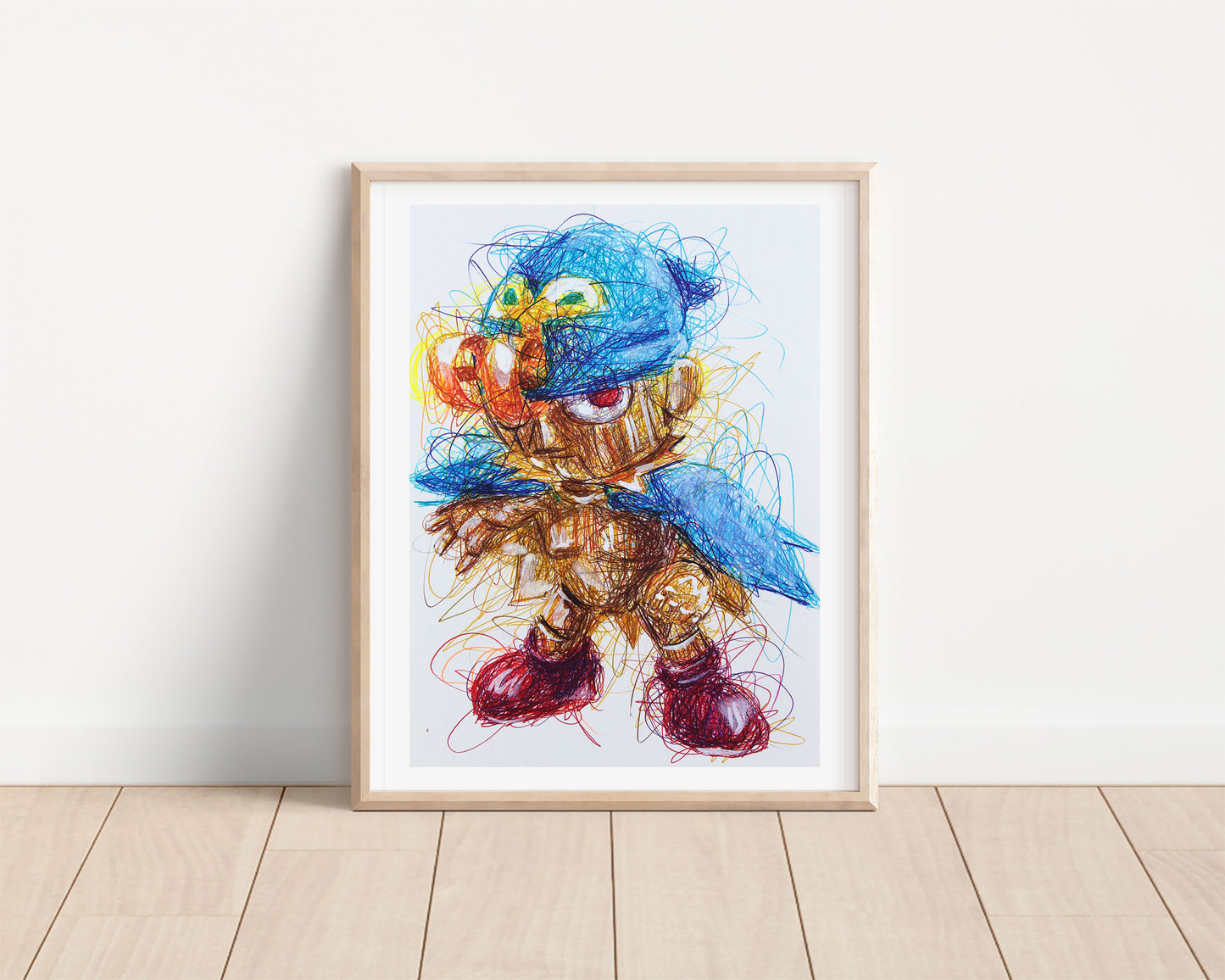 Geno Ballpoint Pen Scribble Art Print