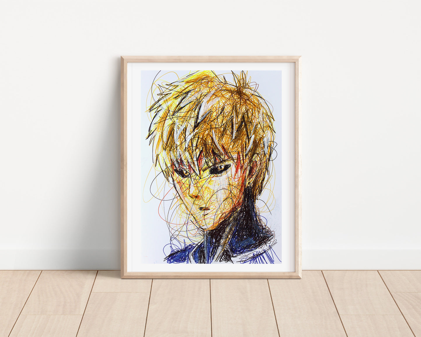 Genos Ballpoint Pen Scribble Art Print