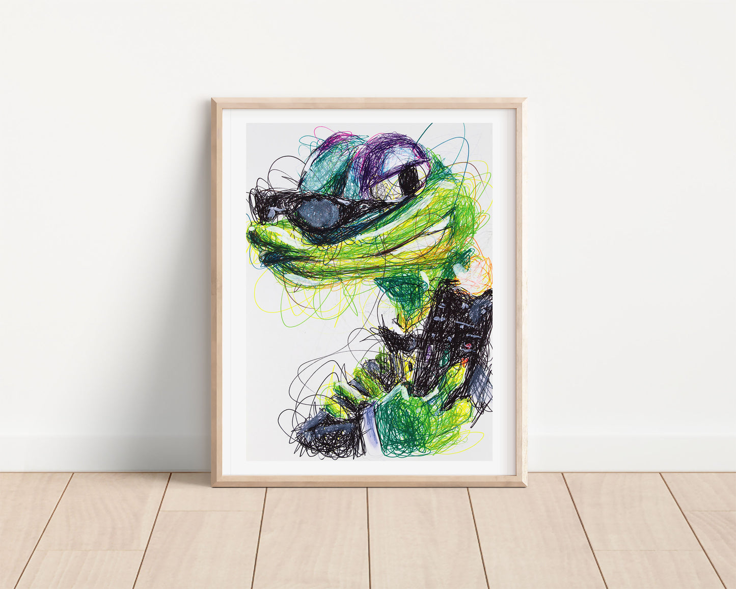 Gex Ballpoint Pen Scribble Art Print