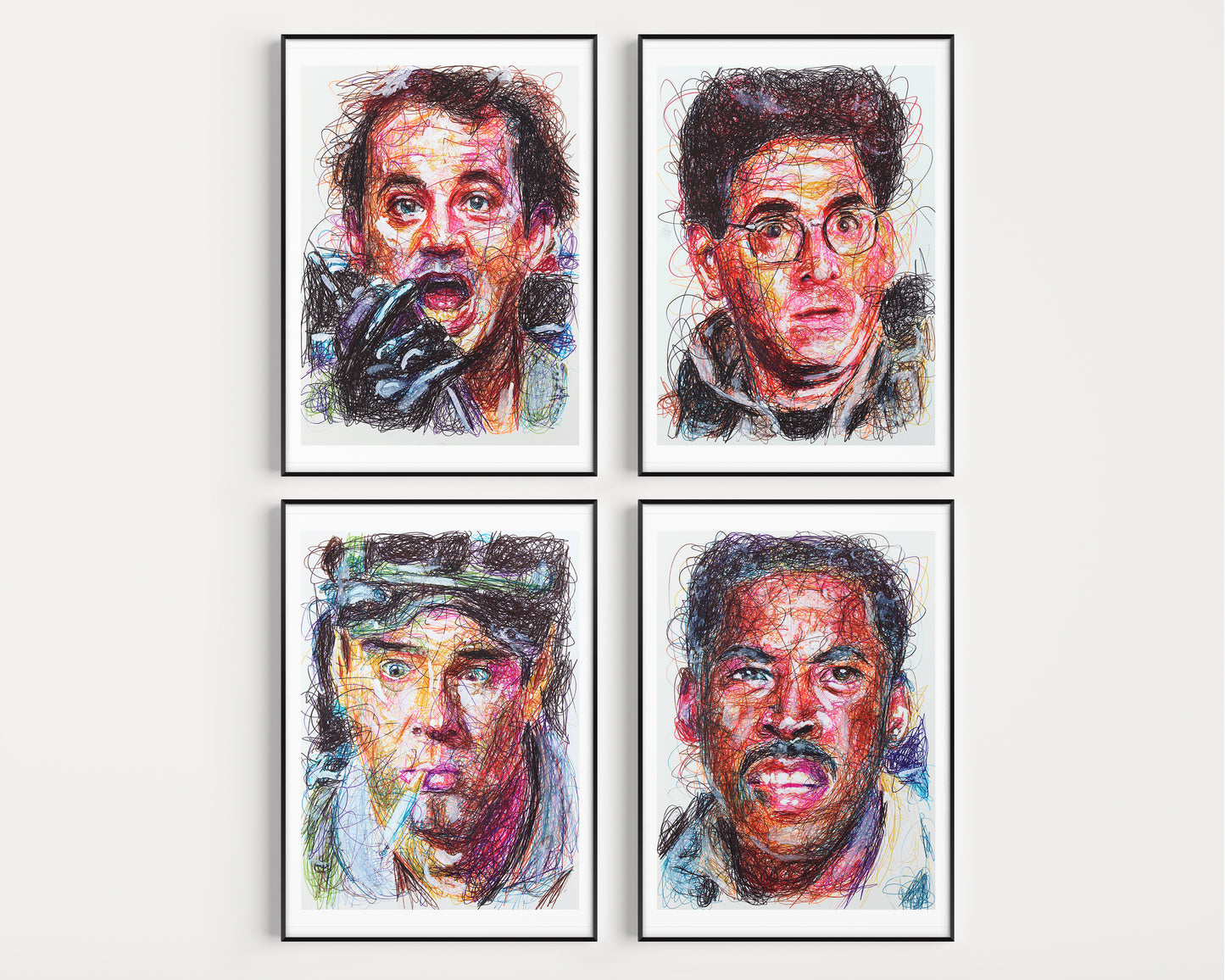 Ghostbusters Ballpoint Pen Art Print Set