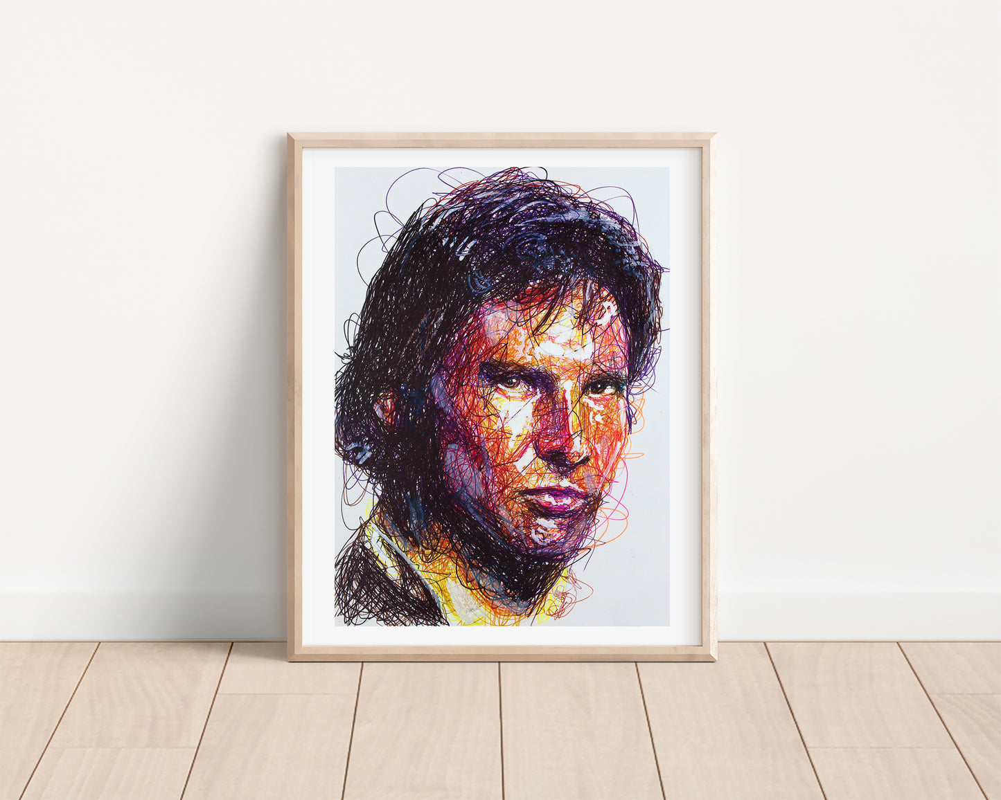 Han Solo Ballpoint Pen Scribble Art Print