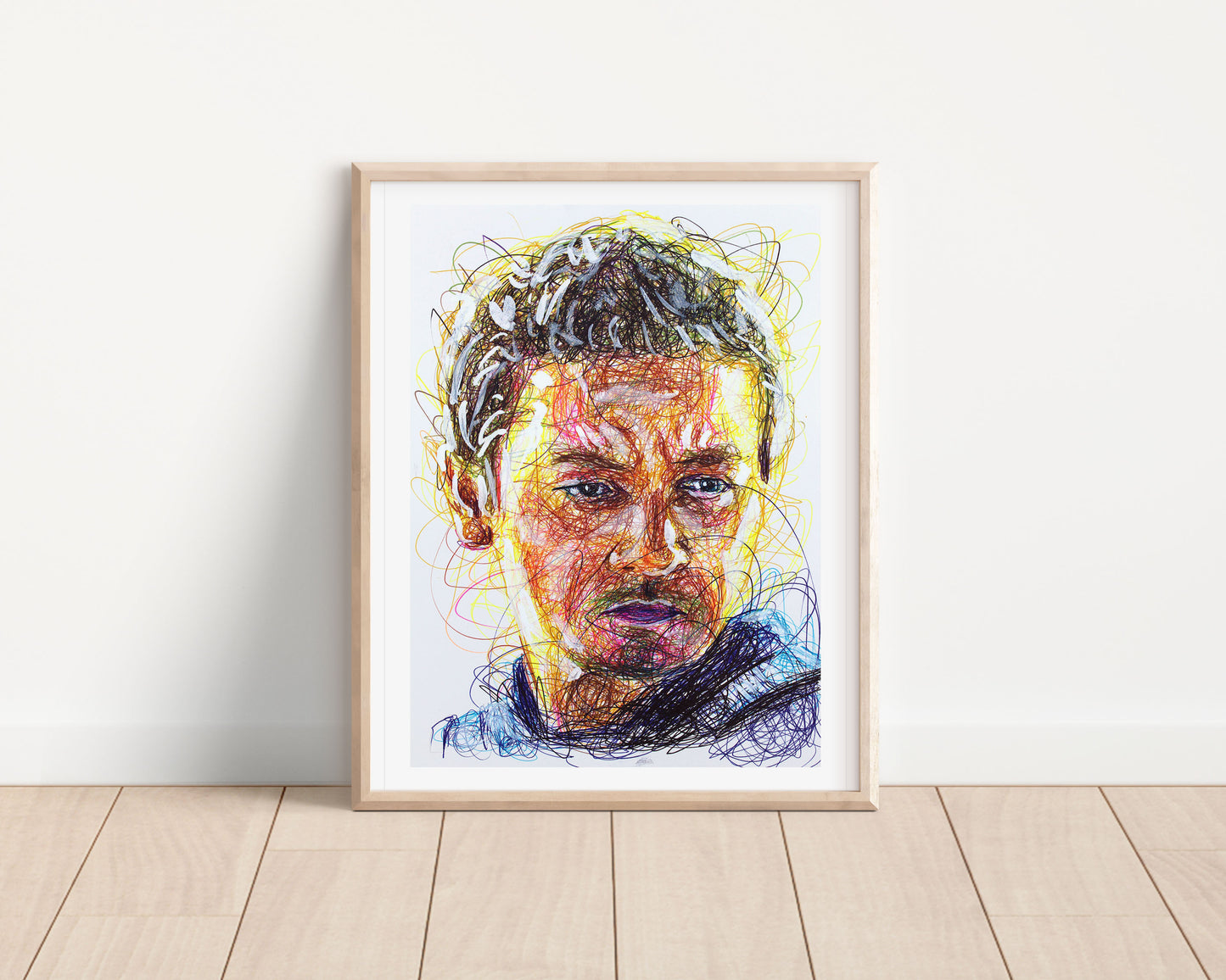 Hawkeye Ballpoint Pen Scribble Art Print