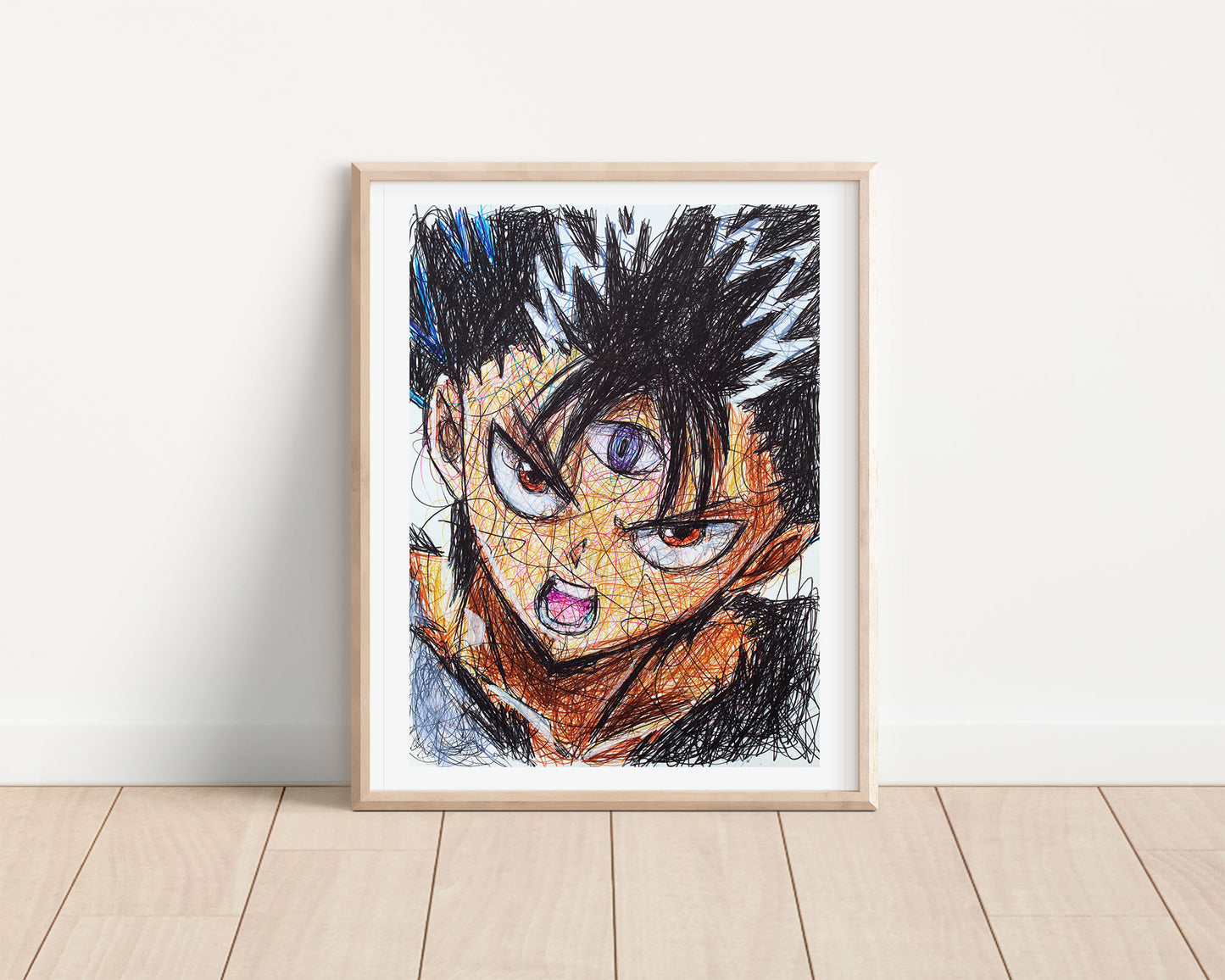 Hiei Ballpoint Pen Art Print