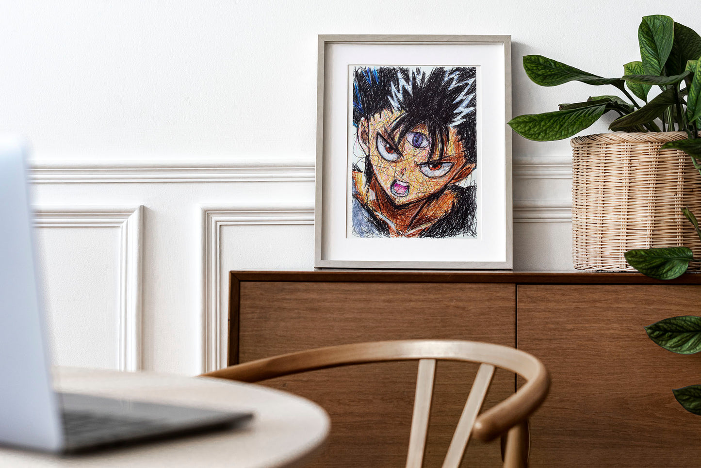 Hiei Ballpoint Pen Art Print