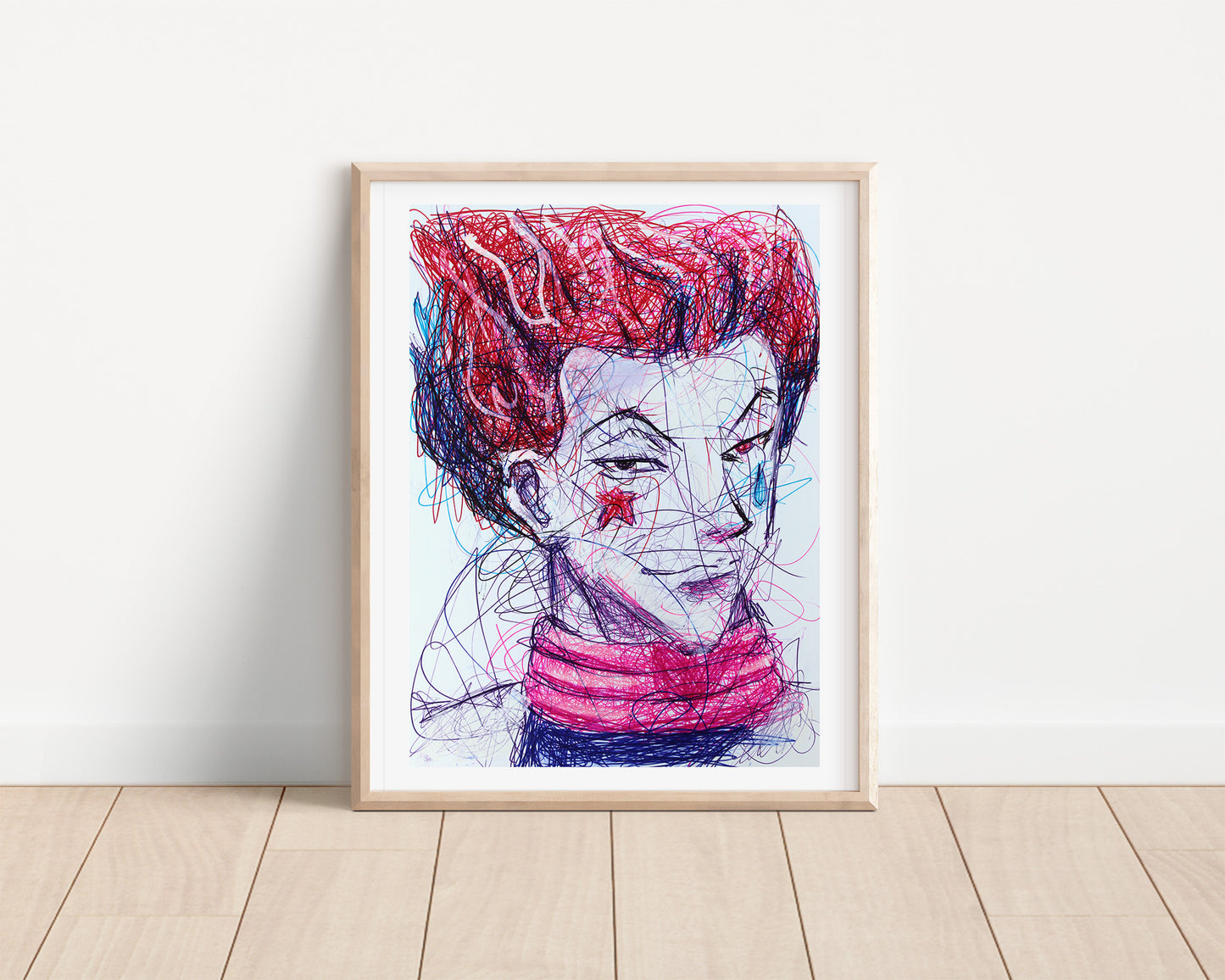 Hisoka Ballpoint Pen Scribble Art Print
