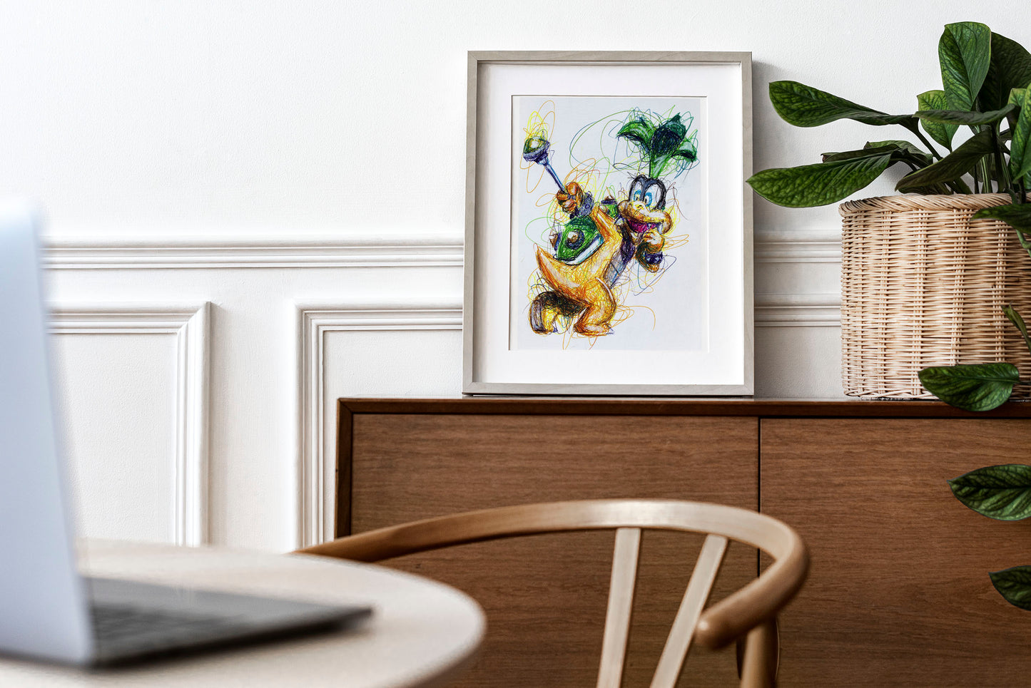 Iggy Koopa Ballpoint Pen Scribble Art Print