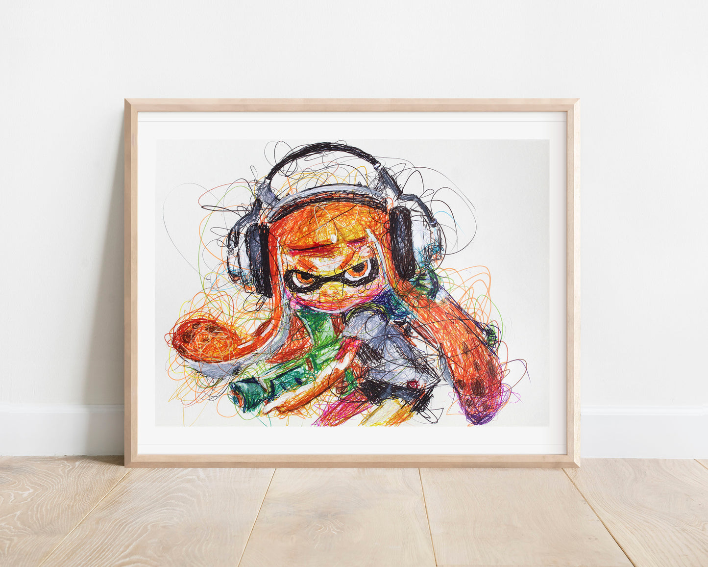 Inkling Ballpoint Pen Scribble Art Print