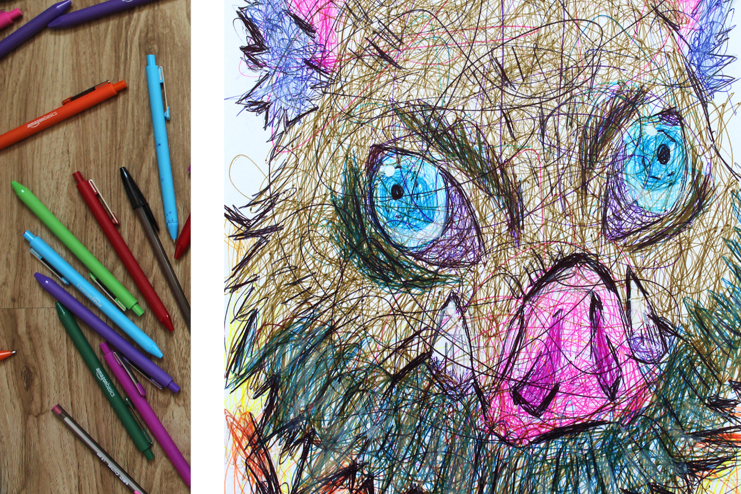 Inosuke Hashibira Ballpoint Pen Print