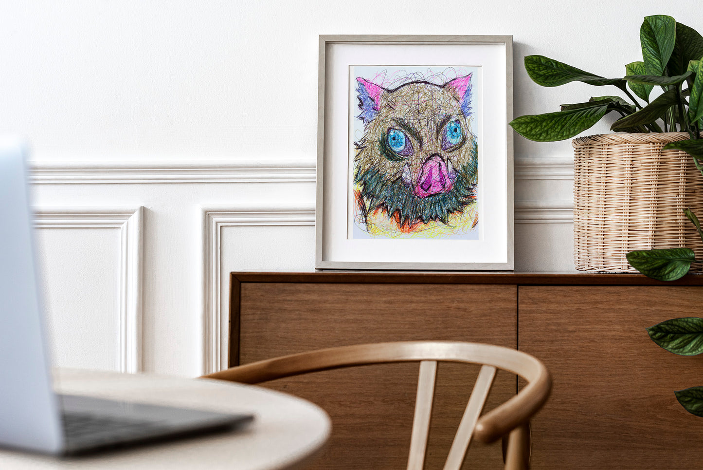 Inosuke Hashibira Ballpoint Pen Print