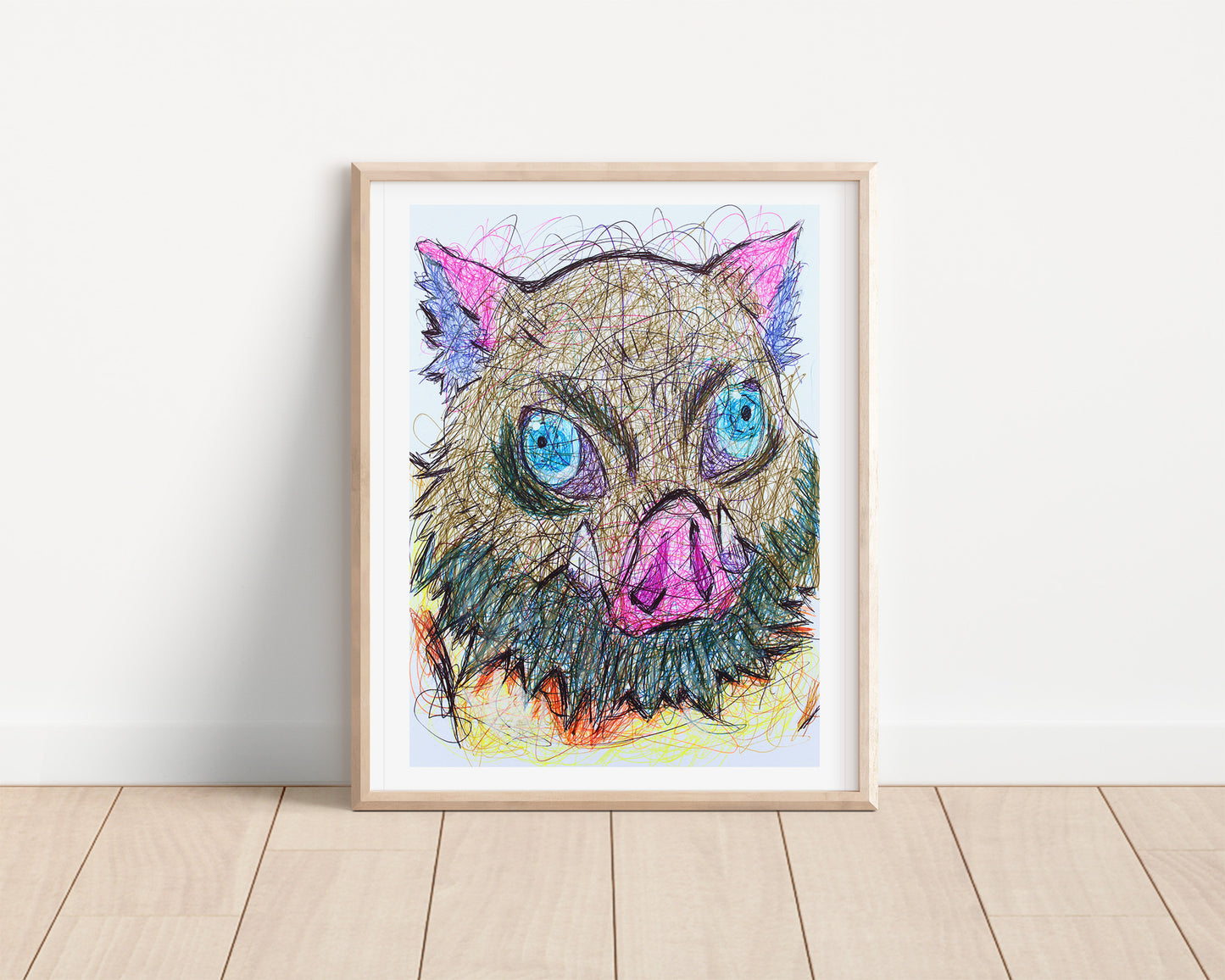 Inosuke Hashibira Ballpoint Pen Print