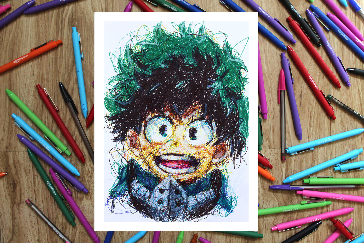 My Hero Academia Ballpoint Pen Scribble Art Print Set (4x)-Cody James by Cody