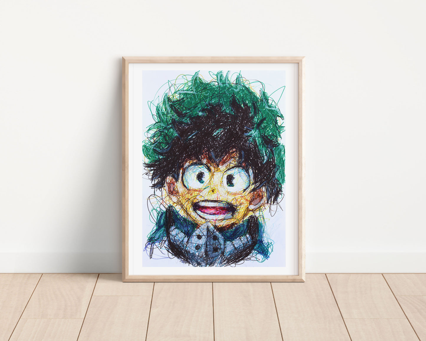Izuke Ballpoint Pen Scribble Art Print