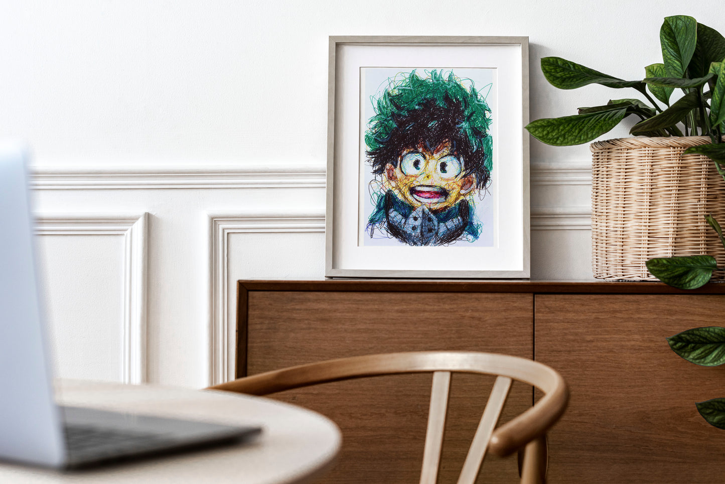 Izuke Ballpoint Pen Scribble Art Print
