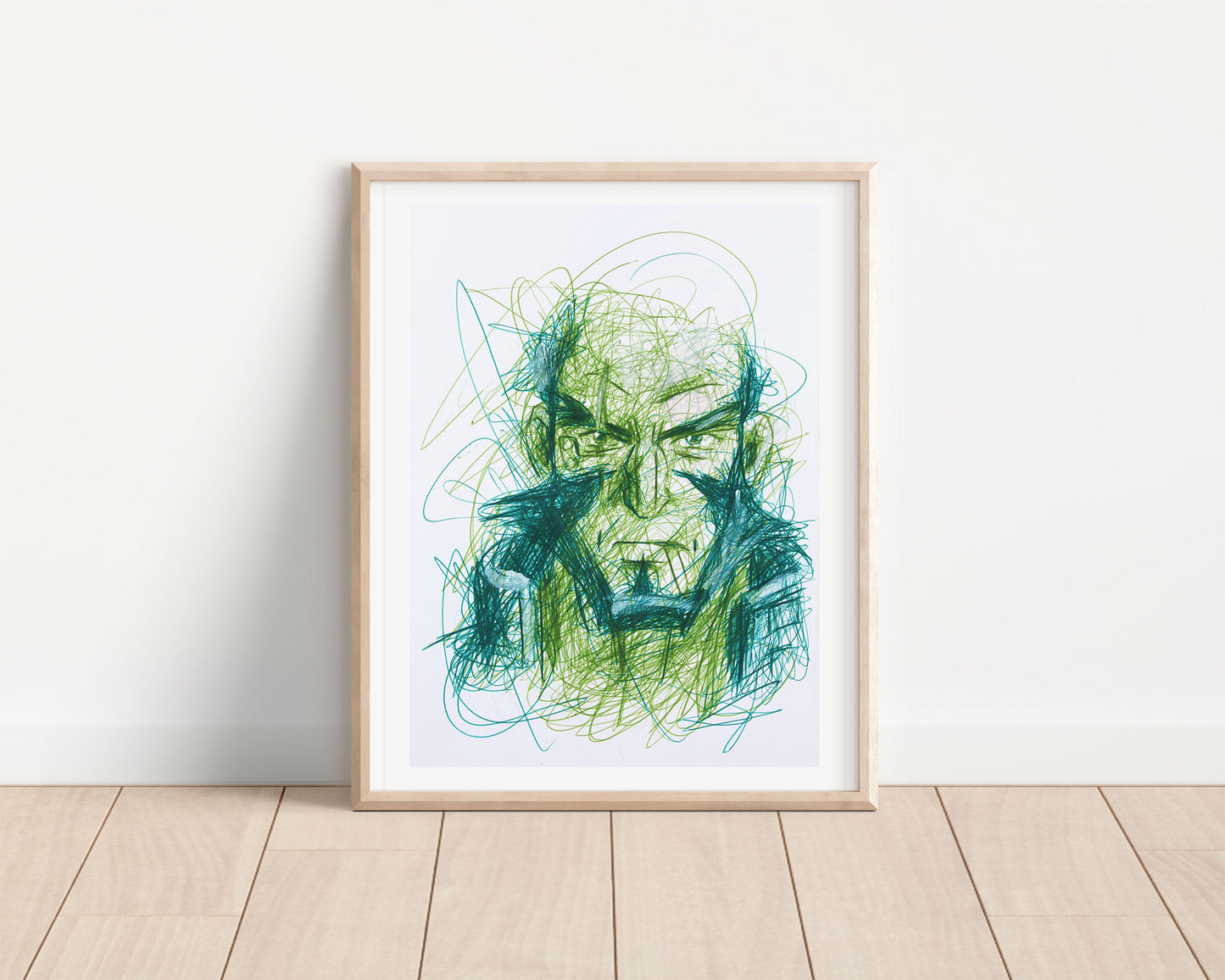 Jet Ballpoint Pen Scribble Art Print