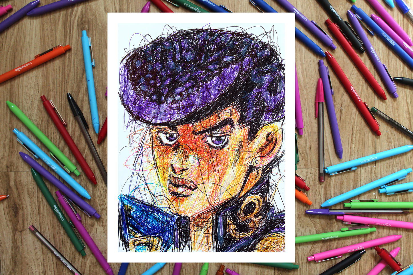 Josuke Higashikata Ballpoint Pen Print