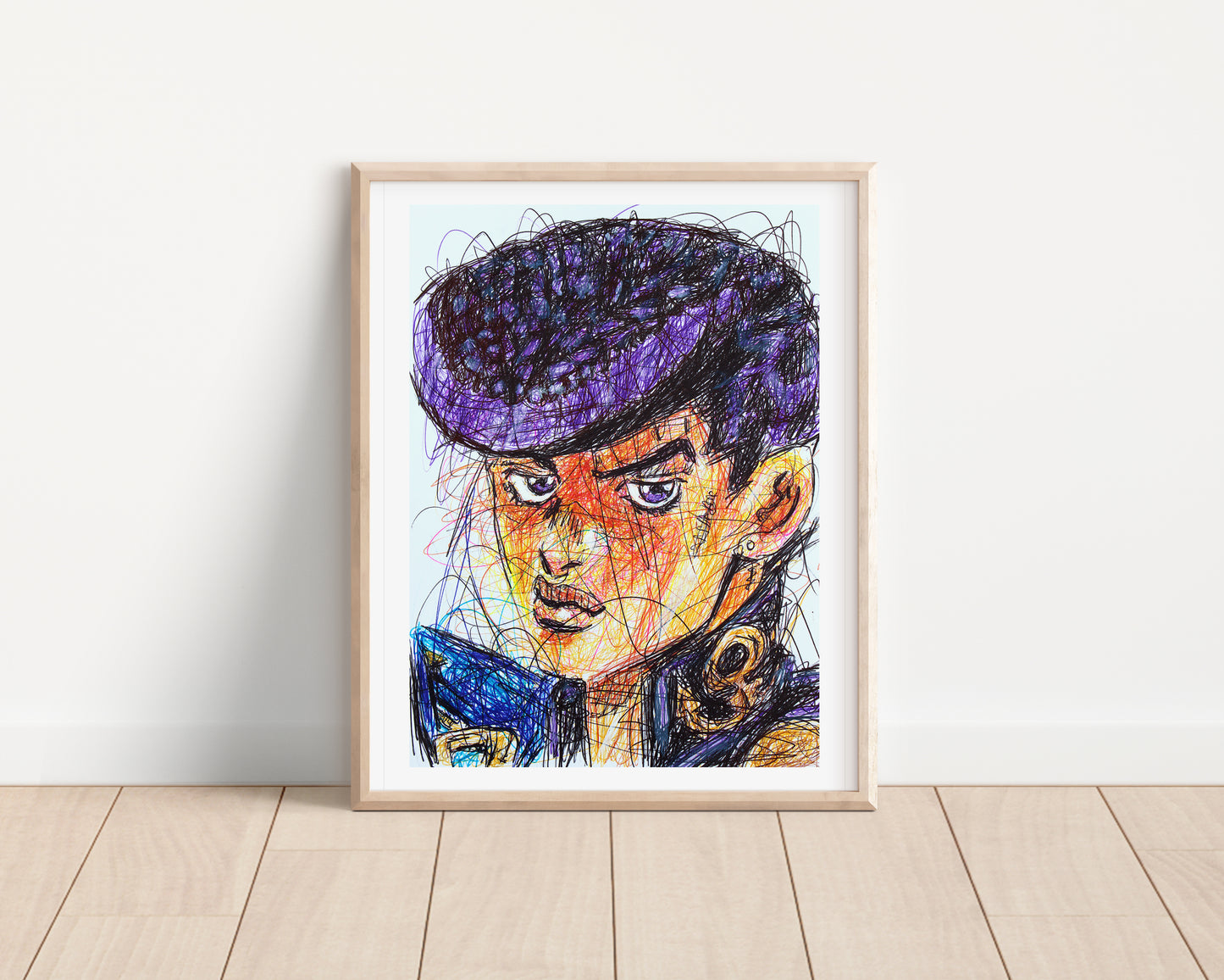 Josuke Higashikata Ballpoint Pen Print