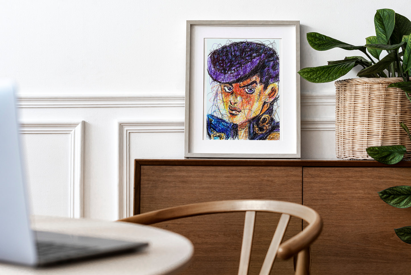 Josuke Higashikata Ballpoint Pen Print