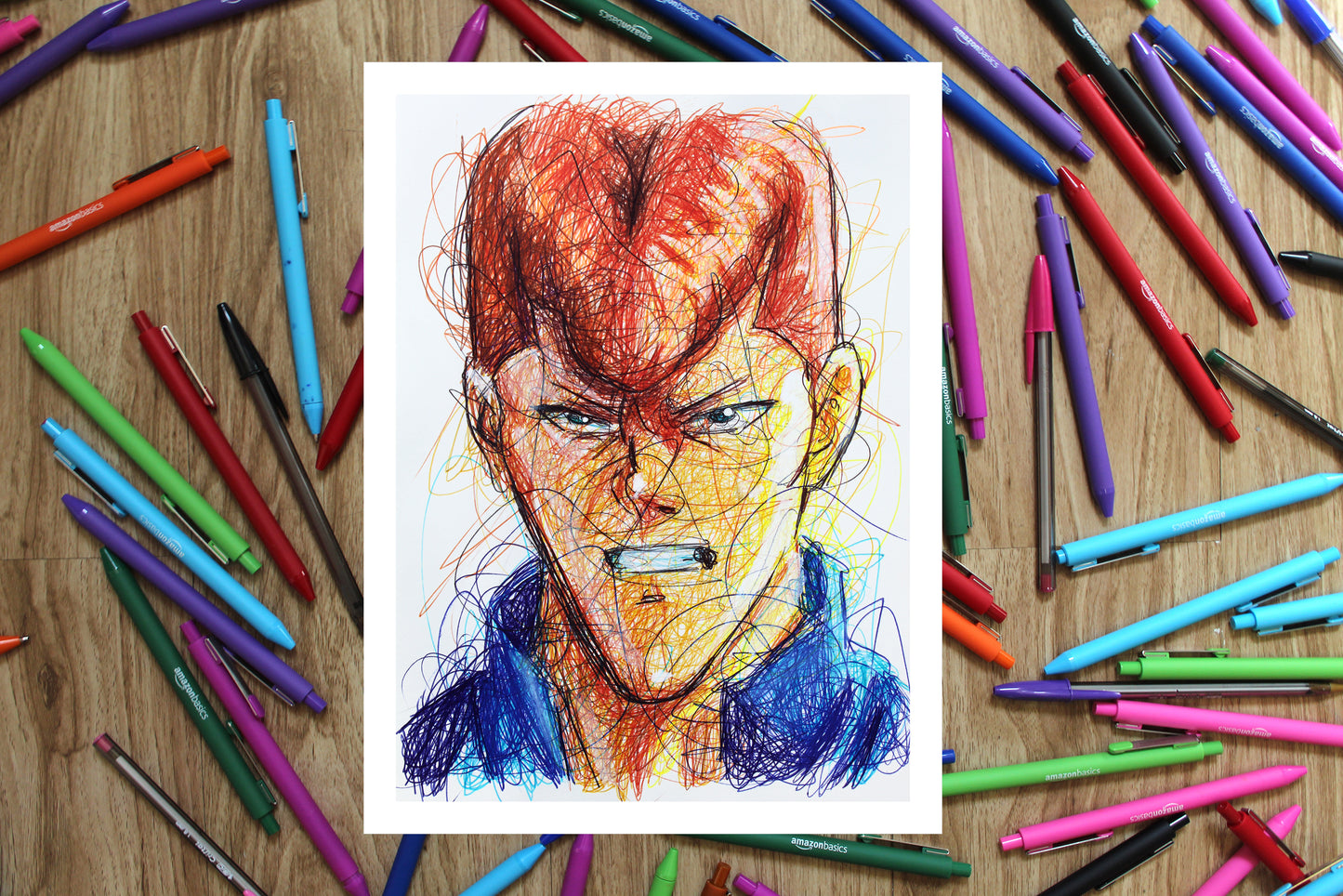 Kazuma Kuwabara Ballpoint Pen Art Print