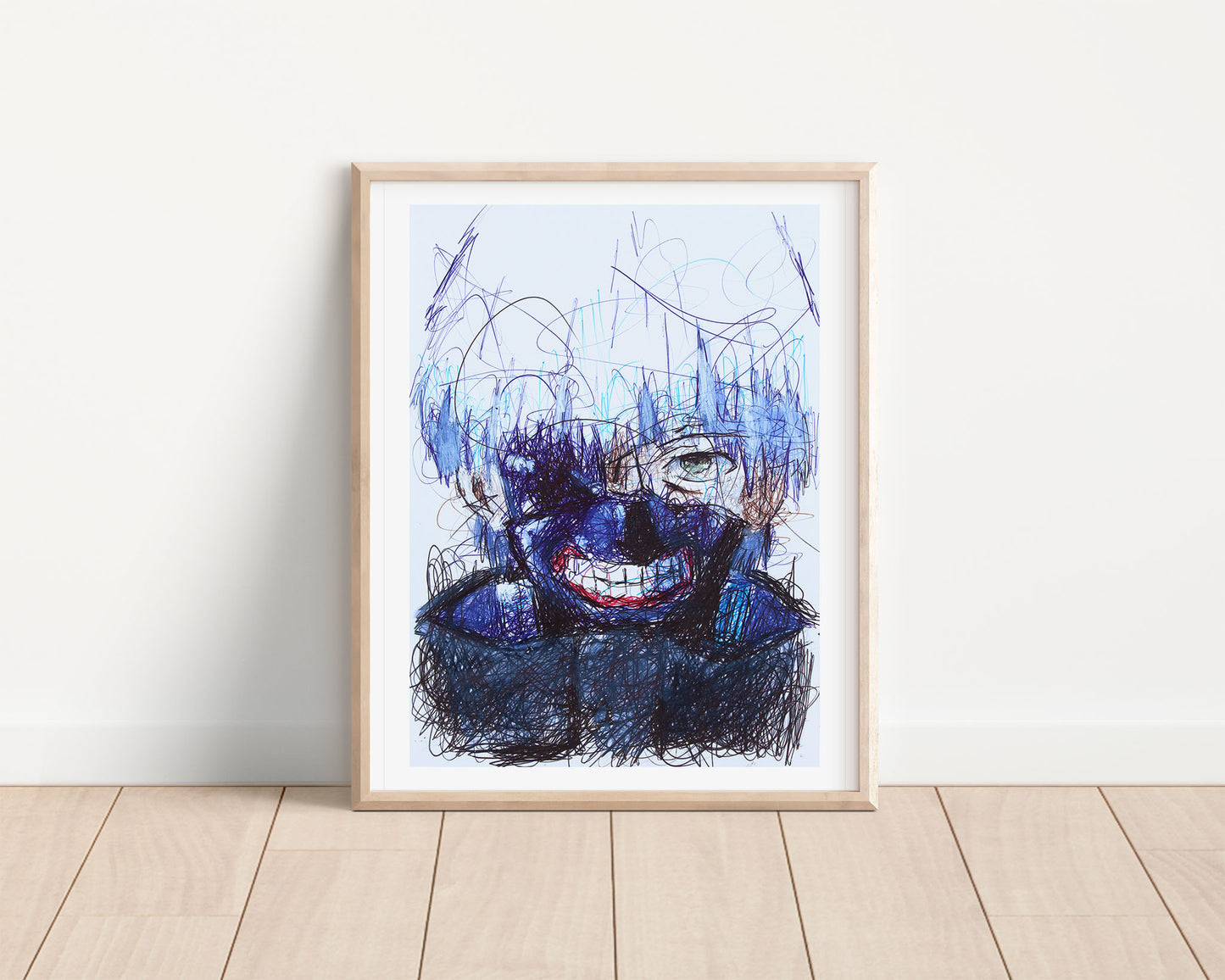 Ken Ballpoint Pen Scribble Art Print