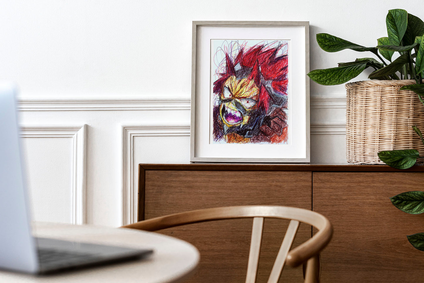 Eijiro Kirishima Ballpoint Pen Poster