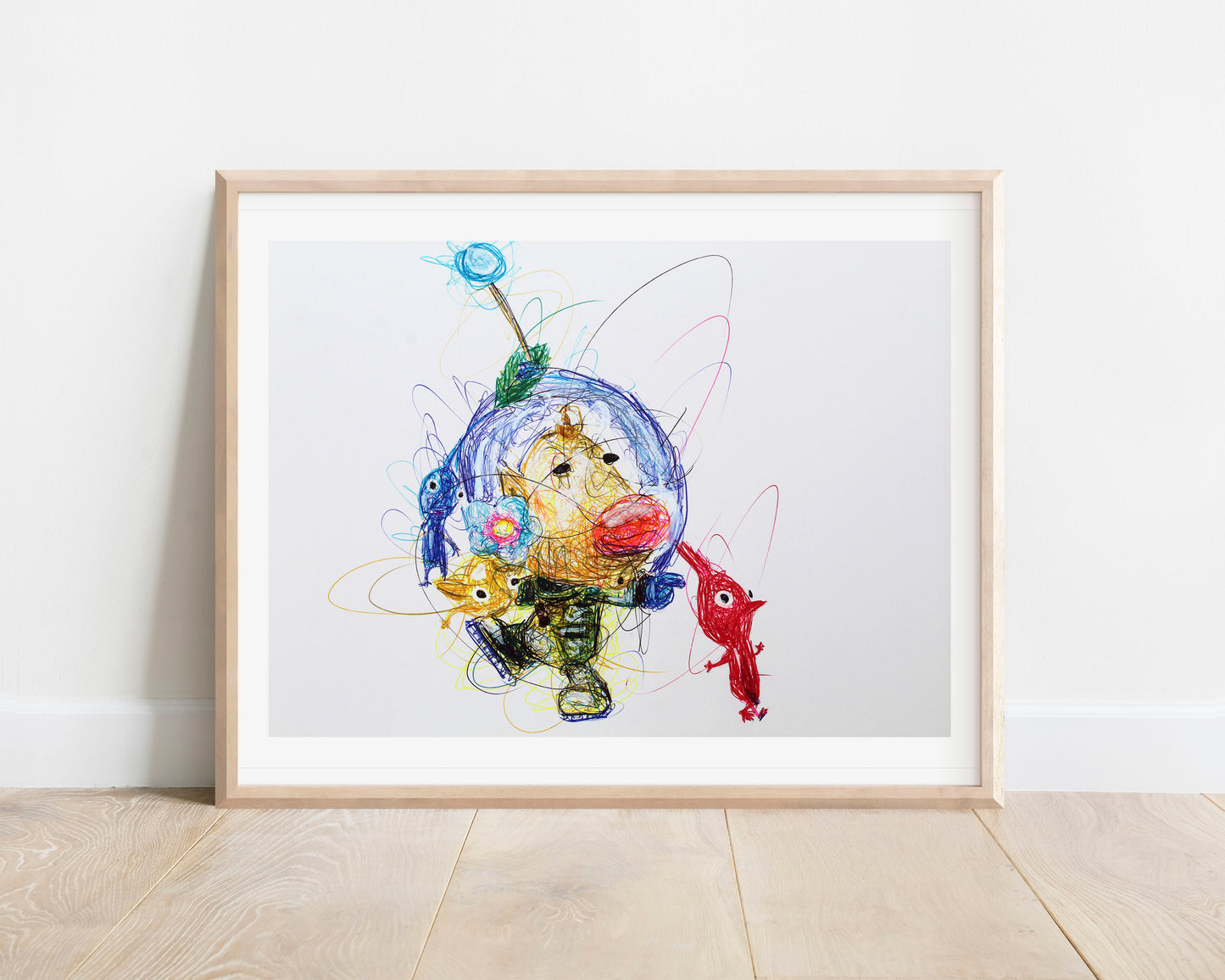 Louie Ballpoint Pen Scribble Art Print